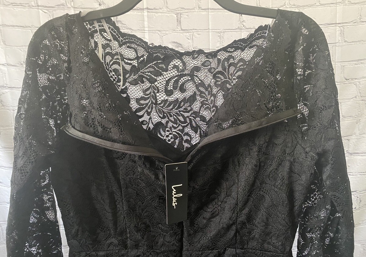 chinese dress ladies Black Lace Long Sleeve Wrap Midi Dress – AX Paris main image 1