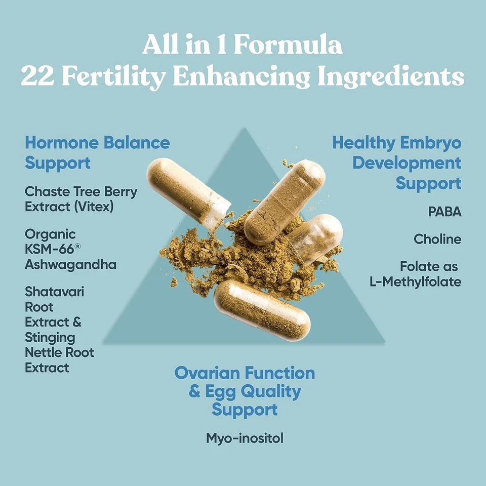 ✨Vitaminas prenatales, suplementos de fertilidad conceptual para mujeres, consistencia del ciclo Foto 4 de 4