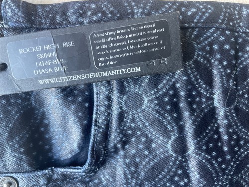 Citizens of Humanity Rocket Coated High Rise Skinny Jeans, Lhasa Blau Gr. 24 Neu mit Etikett - Bild 7 von 9