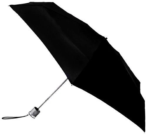 NEW Totes Kids Ladies Mens Signature Micro Manual Compact Umbrella Black 1 Size - Image 3 of 3