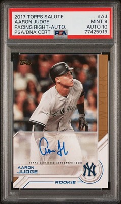 25 アーロンジャッジAARON JUDGE auto TOPPS PSA