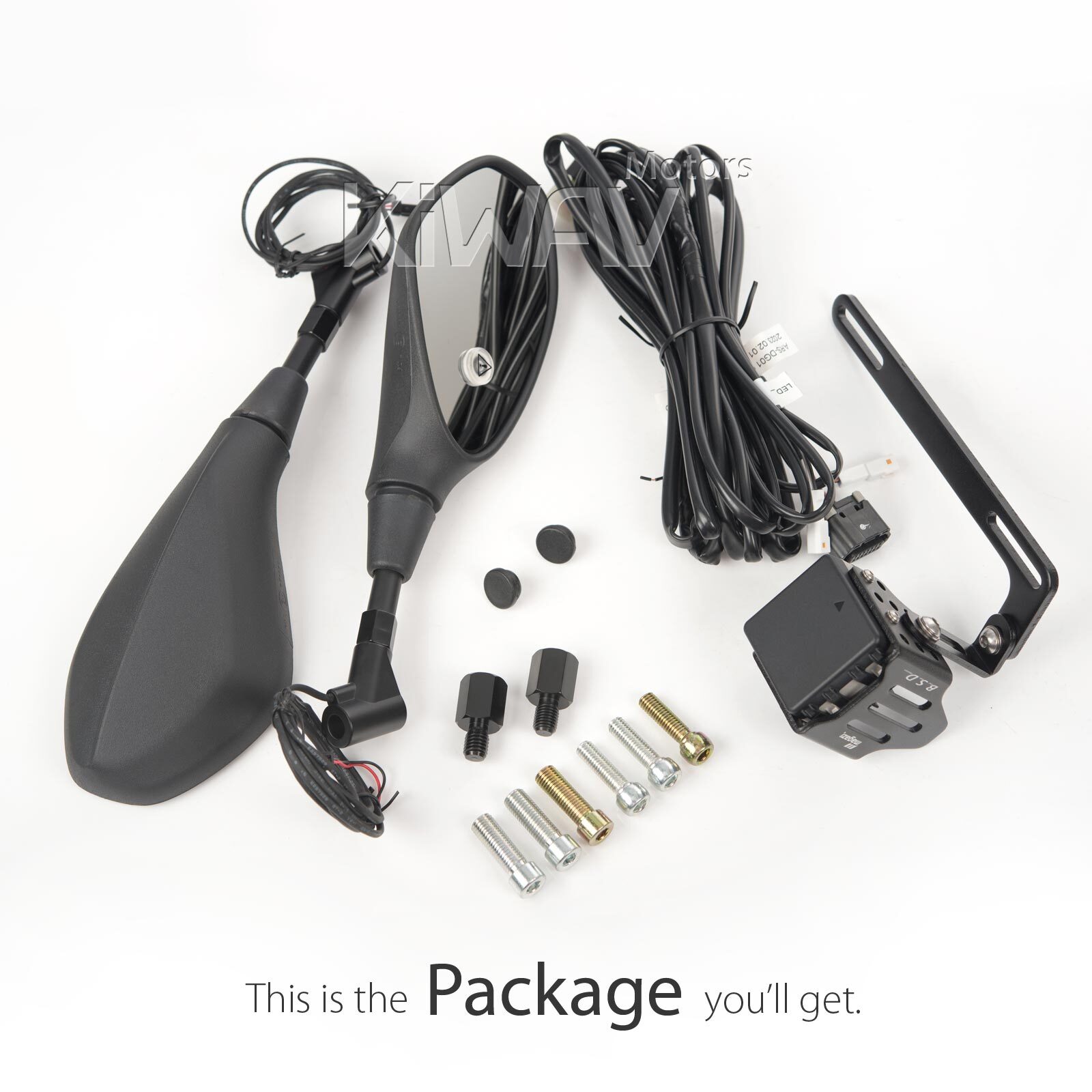 KiWAV 79Ghz millimeter wave radar BSD blind spot detection for BMW bike M10 1.5p