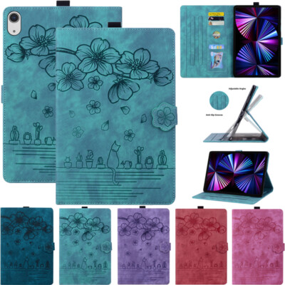 For iPad 5/6/8/9/10/11th Gen Air Pro 11 13 Flip Leather Smart Stand Case Cover[