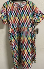 ⚡️Pride For Target Kids Short Sleeve Checkered Skater Dress - (XL - 14)