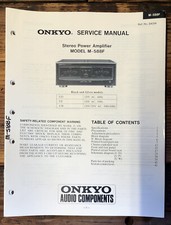 Onkyo M-588F Amplificatore Manuale di Servizio *Originale*