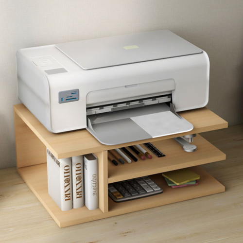 Desktop 2 Tier Printer Stand with Storage Fax Shelf Office Desk Riser Shelf NEW - Picture 4 of 9