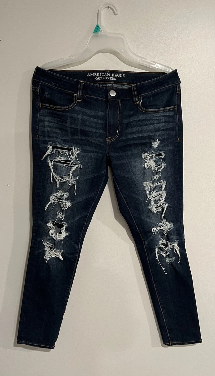 American Eagle Outfitters 360 Super Stretch Distressed AEO Denim