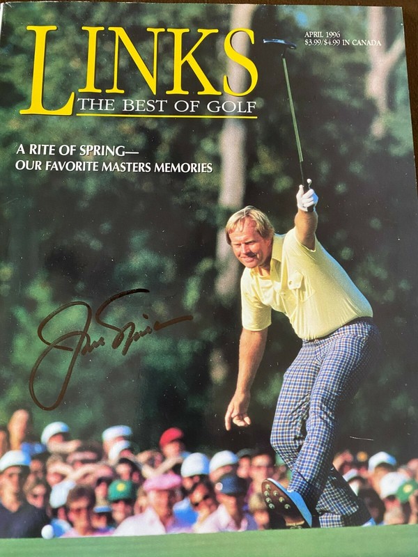 JACK NICKLAUS SIGNED LINKS THE BEST OF GOLF MAGAZINE APRIL 1996
