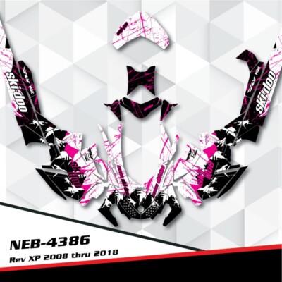 FOR 2008-2012 BRP SKI-DOO REV XP MXZ RENEGADE FULL GRAPHICS WRAP KIT NEB-4386