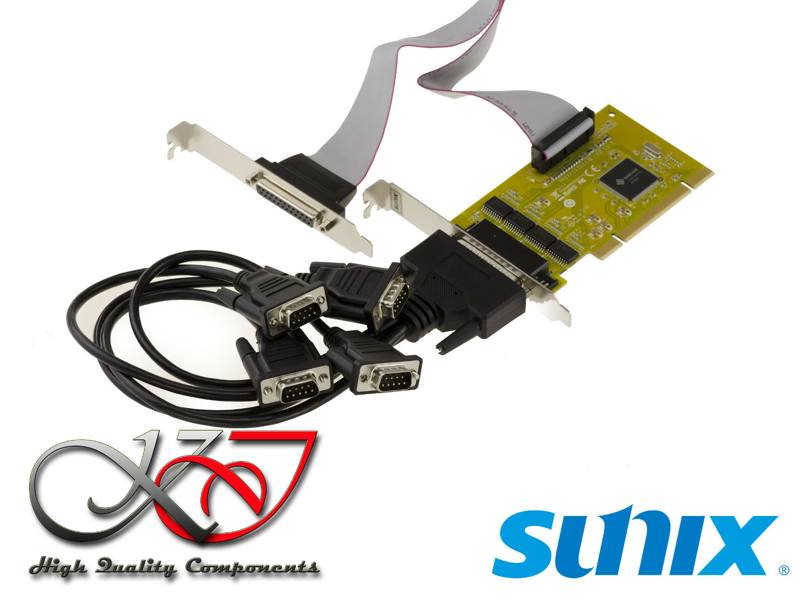 Gamma Industriale Sunix - Scheda PCI 4 Porte Com RS232 + Lpt - MIO5099A