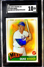 SGC 10 GEM MINT DUKE SNIDER 2005 TOPPS PRISTINE DIE-CUT GOLD REFRACTOR SP 65/65!