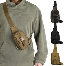 Men Small Chest Bag Pack Travel Sport Shoulder Sling Cross Body Outdoor Backpack