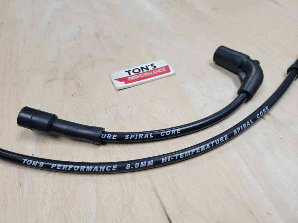 Juego de cables de bujía Ton's Black 8 mm Harley Davidson Sportster XL 07-17 883 1200 Foto 2 de 2