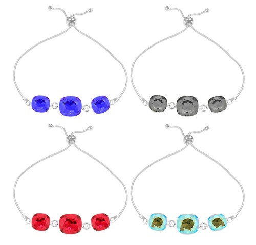 Sterling Silber Armband gemacht mit 4470 Platz Primero® Kristallen viel Größen