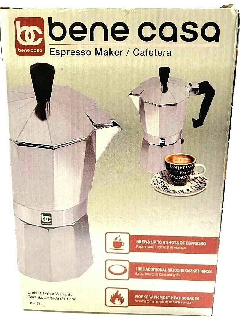 Bene Casa 9-Cup Aluminum Espresso Maker