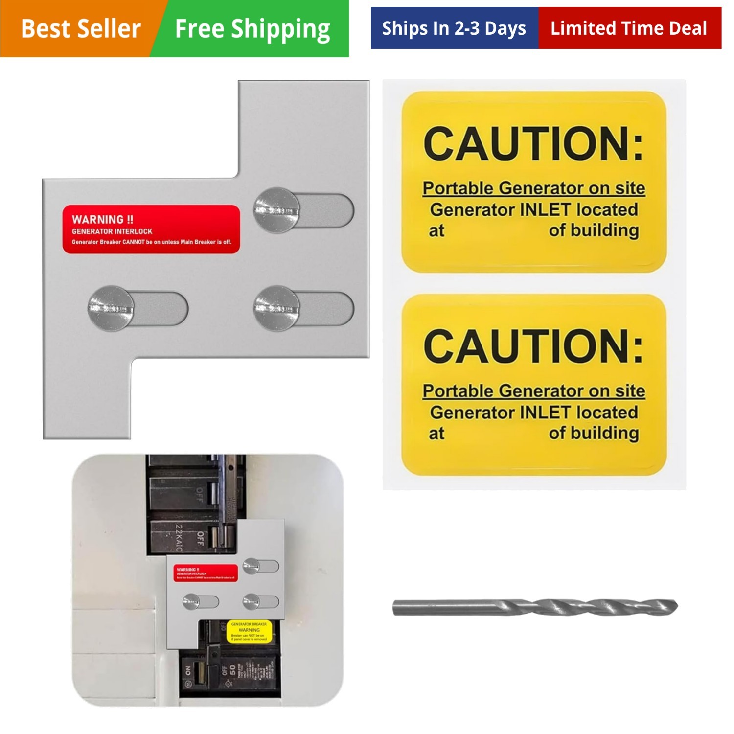 Interlock Kit For Ge 150/200 Amp Panels Safe Power Transfer Switch