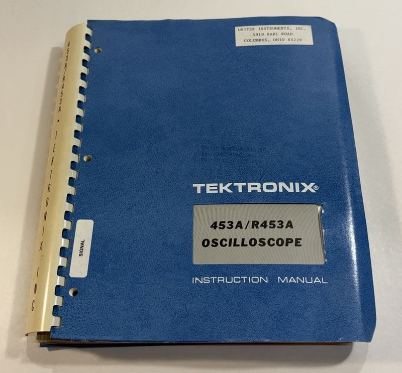 Tektronix 453A / R453A Oscilloscope Service Manual Instruction 070-1089-00
