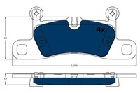 Bremsbelagsatz Scheibenbremse Electric Blue TRW GDB1875BTE FüR 7P6 Touareg 7P5