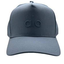 Alo Hat Strapback Adjustable Blue Mesh Back Unisex Sport Cap