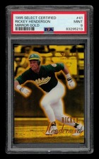 1995 Select Certified Mirror Gold: # 41 Rickey Henderson PSA 9 MINT