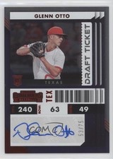 2022 Chronicles Contenders Rookie Ticket Draft Red 53/75 Glenn Otto #22 Auto nd3