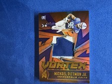 🔥2020 Panini XR Vortex Materials#VX-22 Michael Pittman Junior, Orange, /25🔥