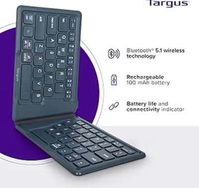 TARGUS Wireless Folding Keyboard Ultra-Compact Bluetooth Windows iOS Android NEW