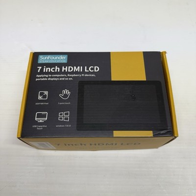 NEW SunFounder 7 Inch TouchScreen LCD Screen Monitor HDMI - 1024x600 Display