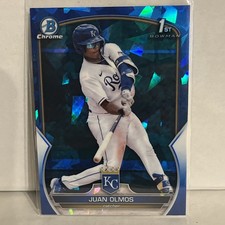 Juan Olmos 2023 Bowman Chrome Prospects Sapphire RC #BCP-136 Kansas City Royals