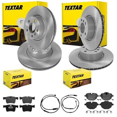 TEXTAR BREMSSCHEIBEN + BELÄGE VORNE + HINTEN passend für BMW X3 F25 + X4 F26