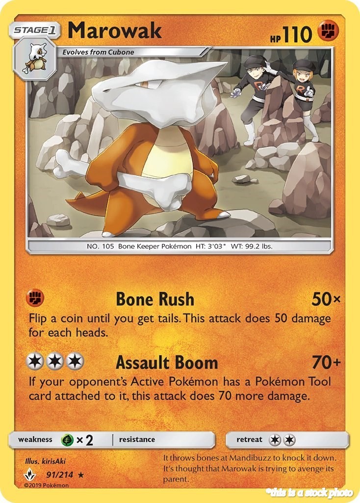 Marowak SM10 91/214 Pokémon SM - Unbroken Bonds Rare EN NM