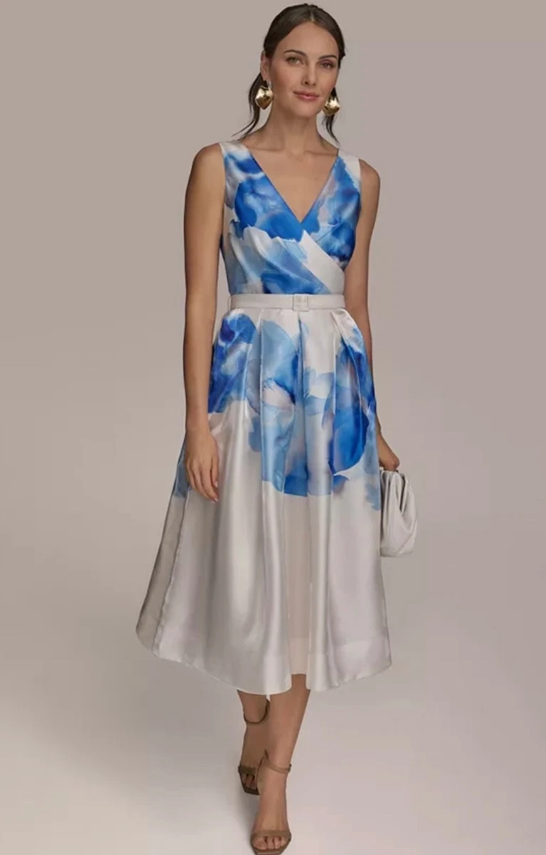 chinese dress ladies Chiffon Floral Wrap Midi A Line Dress | A-Line Dress main image 0