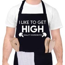 Funny Grilling Apron for Men - BBQ Cooking Apron Get High Quality Ingredients