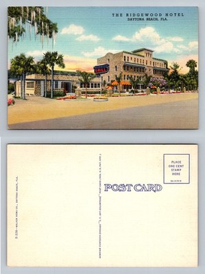 Daytona Beach, FL-Florida, The Ridgewood Hotel And Grill Vintage Postcard