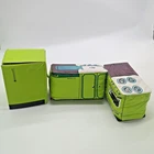 Vintage Barbie Inflatable Kitchen Furniture Refrigerator Stove Sink 70's Green