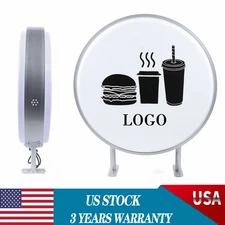 24" LED Double Sided Light Box Advertising Sign Illuminated Lamp Box Waterproof