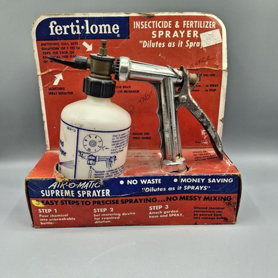 #ad Gilmour Mfg Ferti Lome No. 362 D Air O Matic Supreme Sprayer W box Vintage USA $18.95