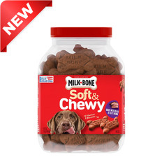 Milk-Bone Soft  Chewy Dog Treats Beef  Filet Mignon Flavor High Protein 37 oz.