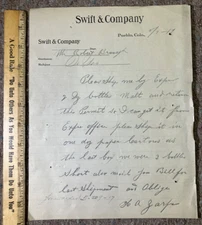1917 Billhead-Swift & Co Pueblo Colorado-liquor/beer order to Raton New Mexico