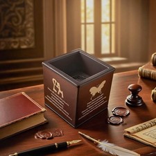 Pet Memorial Planter Box - Wooden Keepsake with Photo Tree of Life Retro Brown