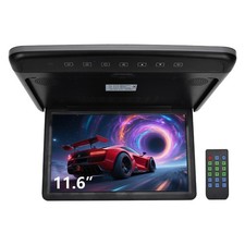 XhuangTech Car Overhead Roof Mounted Flip Down Monitor TV Video Player 1080P ...