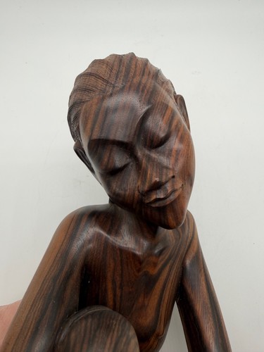 Vintage Indonesian Balinese Wood Carving of Woman Marked Injwarda Mas Bali - 第 17/19 張圖片