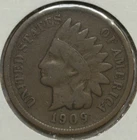 1909-S 1c Indian Head Cent Penny ** BOE94589 ** KEY DATE