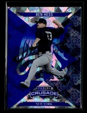 2025 Panini Crusade Crusade Blue Cracked Ice #34 Ben Hess B211