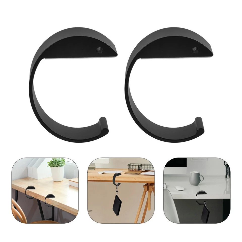  2 Pcs Appendi Borsa Da Tavolo Ganci Borse Gancio Scrivania Per Zainetto - Immagine 3 di 4