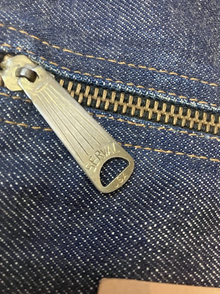 Vintage 90s Levi 501 denim jean zippered pouch clutch bag laptop sleeve - Image 2 of 4