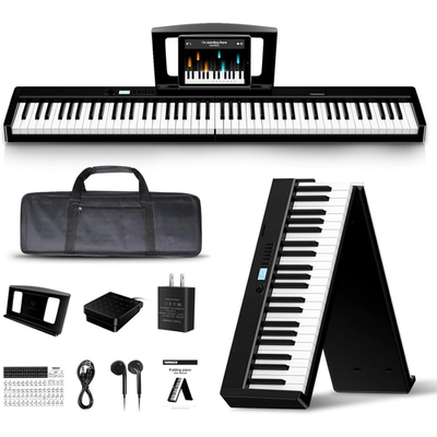 TERENCE PIANO（88鍵）＋ペダル付き＋Xスタンド付き Terence 88-Key Folding Digital Piano Keyboard 2X5W Speakers | eBay