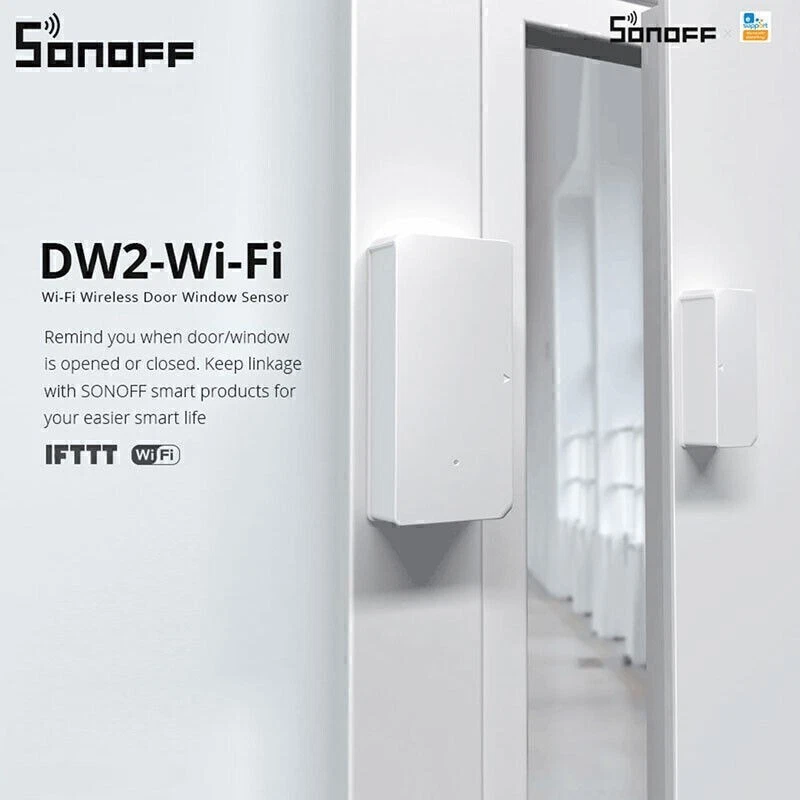 SONOFF DW2 Wifi Wireless Door Window Sensor Open/Closed Detectors e-WeLink APP - Image 2 of 4