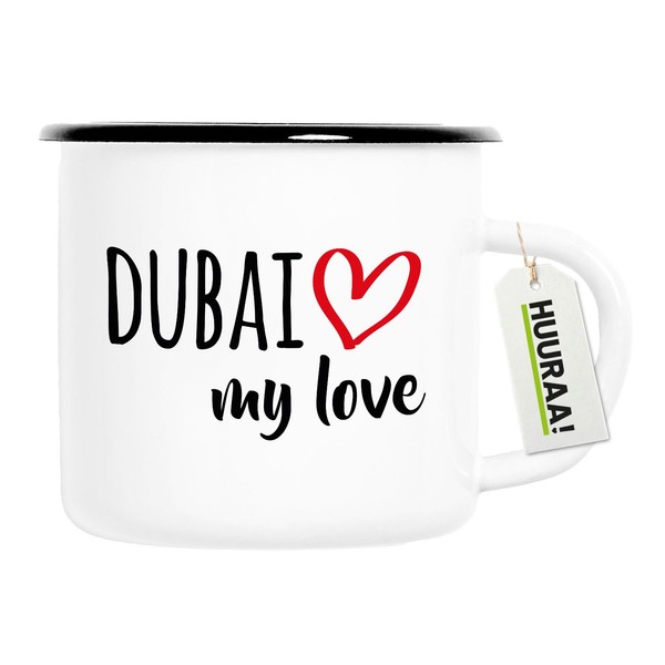 Emaille Tasse Dubai My Love Geschenkidee Dubai Geschenk PräSent Mitbringsel Souv-image