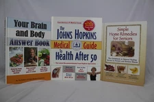Lot of 3 Health and Home Remedies Books for Seniors, HC, VG to LN Condition